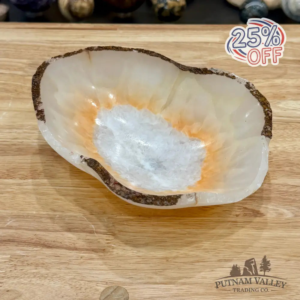 White Mexican Onyx Bowl 8.5’’ - Bowl