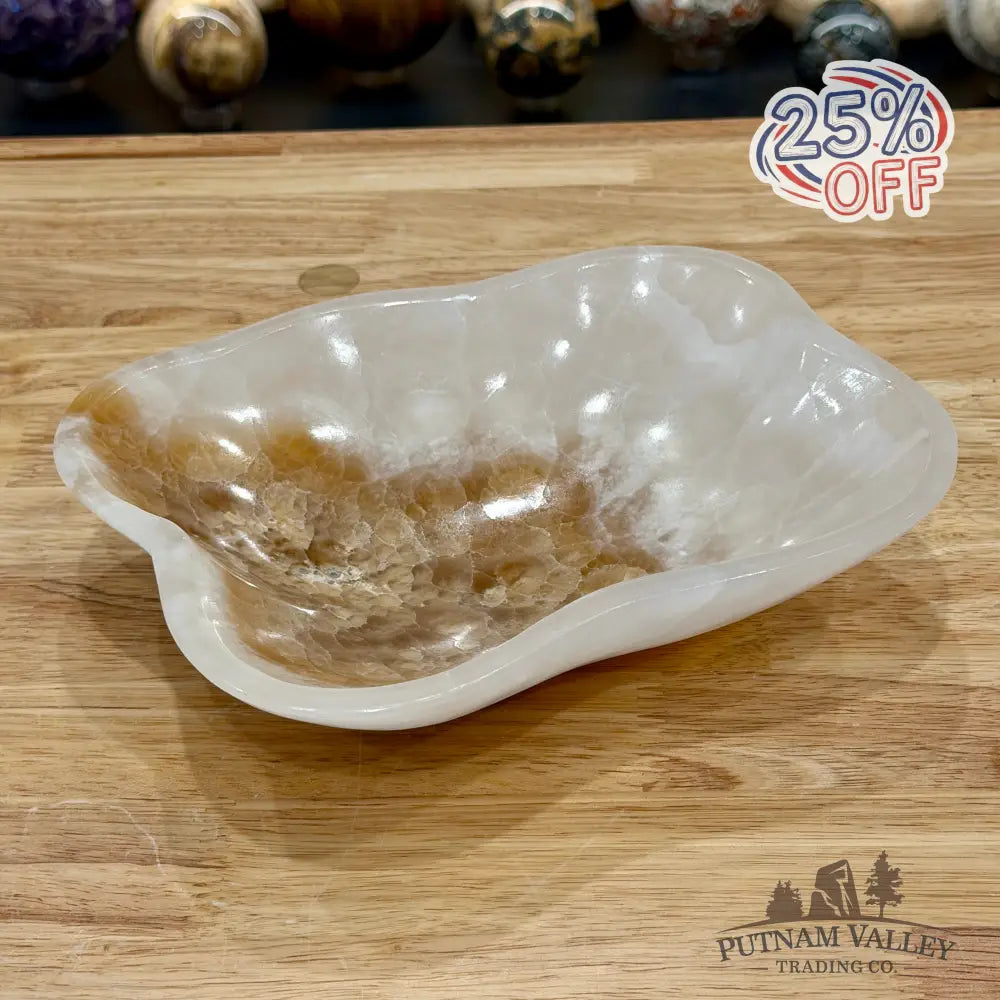 White Mexican Onyx Bowl 8.6’’ - Bowl