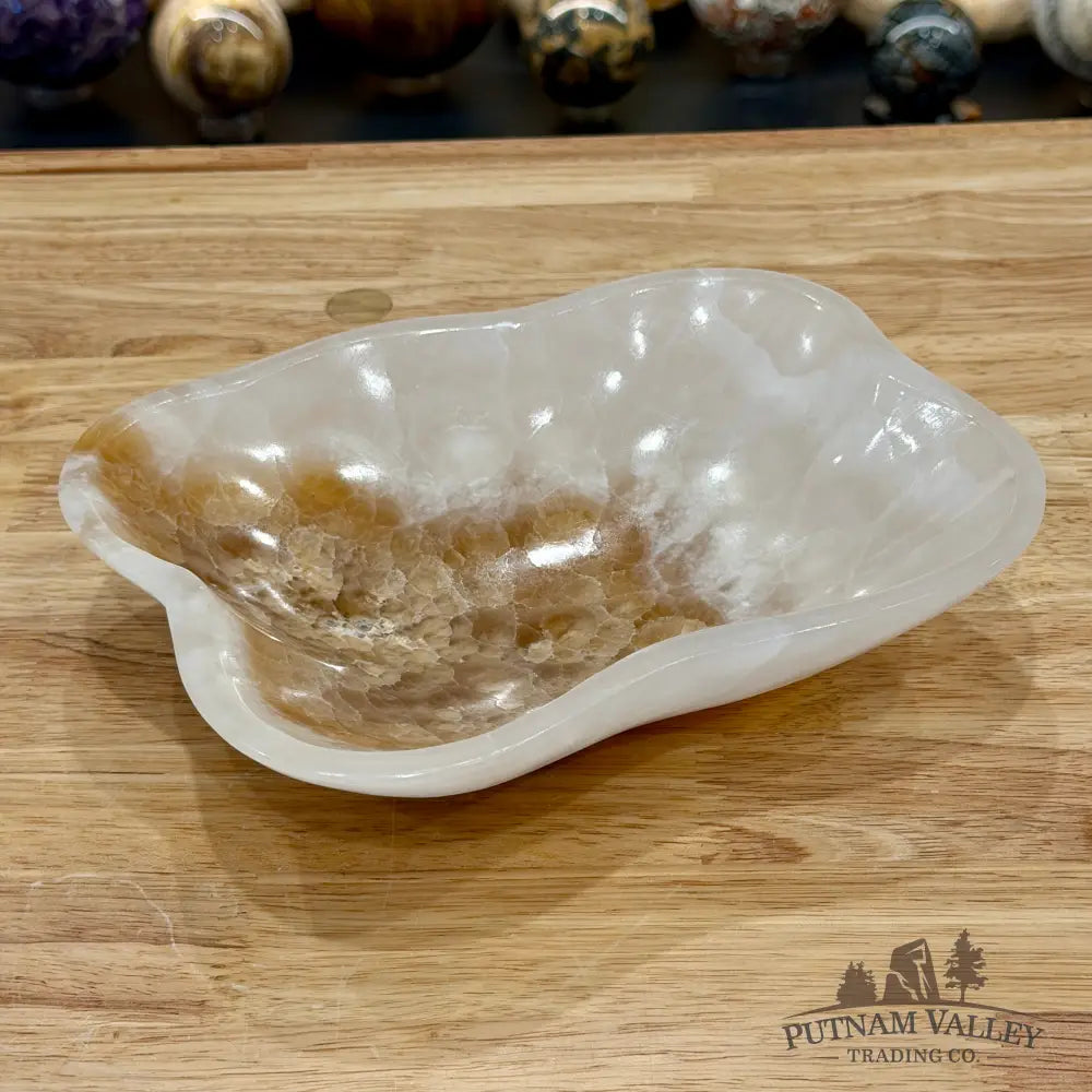 White Mexican Onyx Bowl 8.6’’ - Bowl