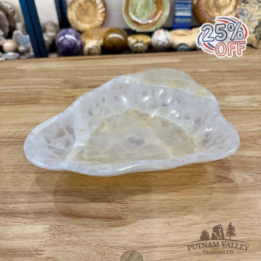 White Mexican Onyx Bowl 9.2’’ - Bowl
