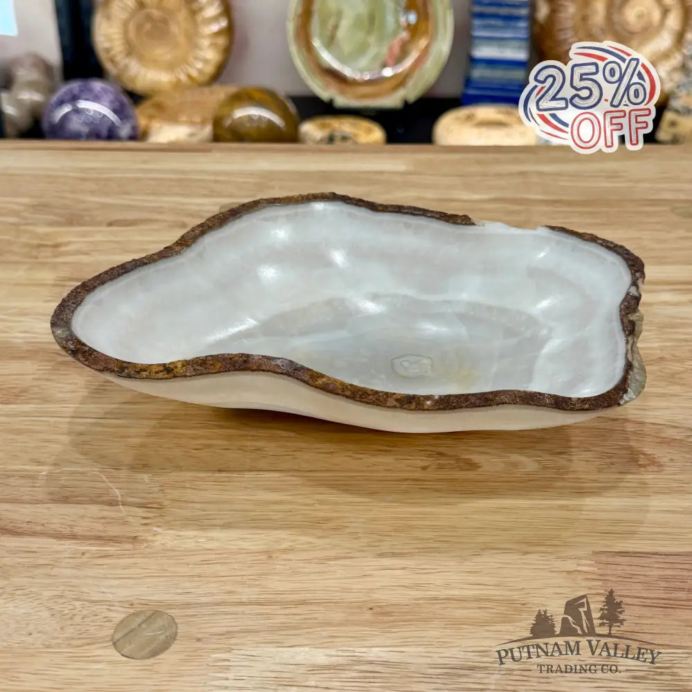 White Mexican Onyx Bowl 9’’ - Bowl