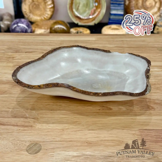 White Mexican Onyx Bowl 9’’ - Bowl