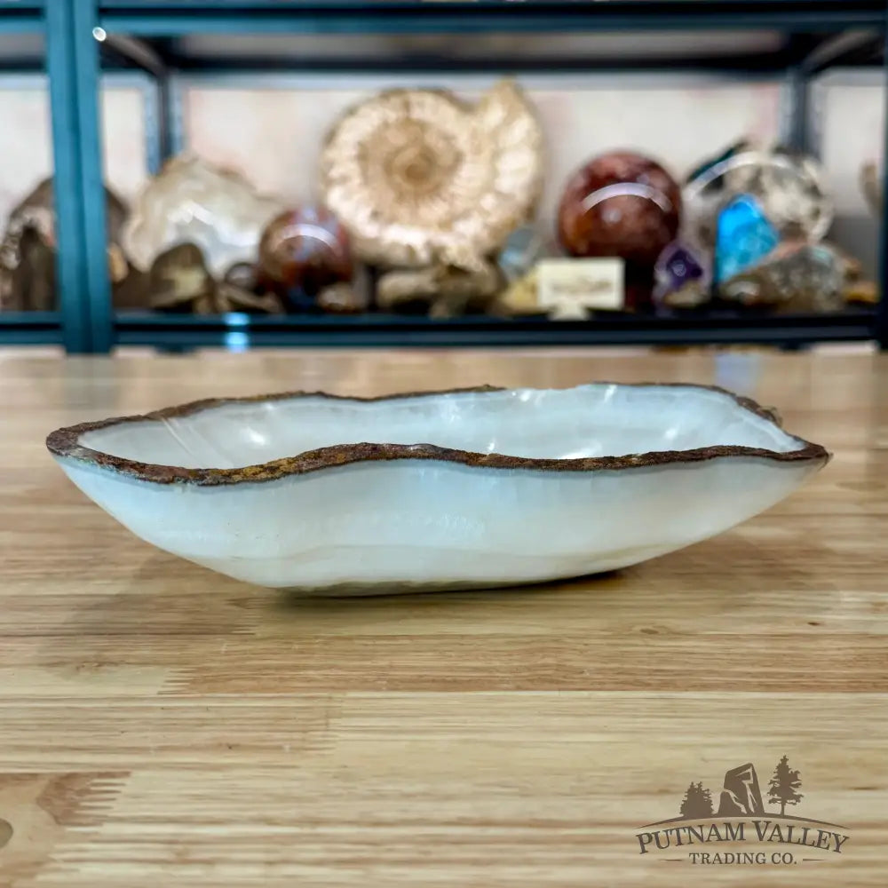 White Mexican Onyx Bowl 9’’ - Bowl