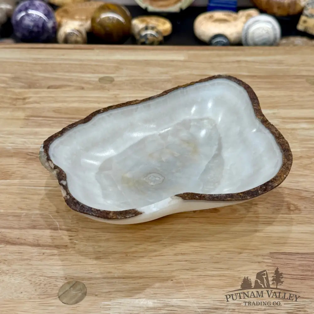 White Mexican Onyx Bowl 9’’ - Bowl