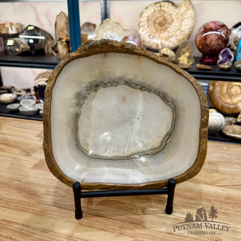 White Mexican Onyx Rustic Bowl 10.7’’ - Bowl