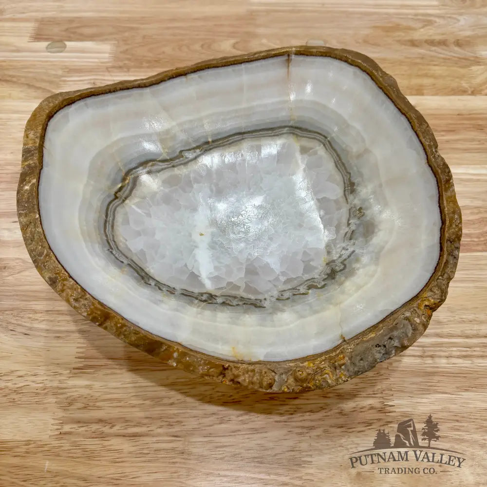 White Mexican Onyx Rustic Bowl 10.7’’ - Bowl