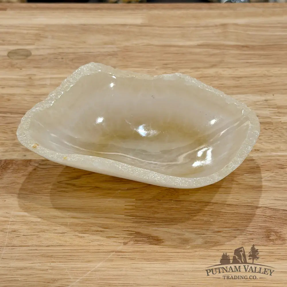 White Mexican Onyx Rustic Bowl 5.4’’ - Bowl