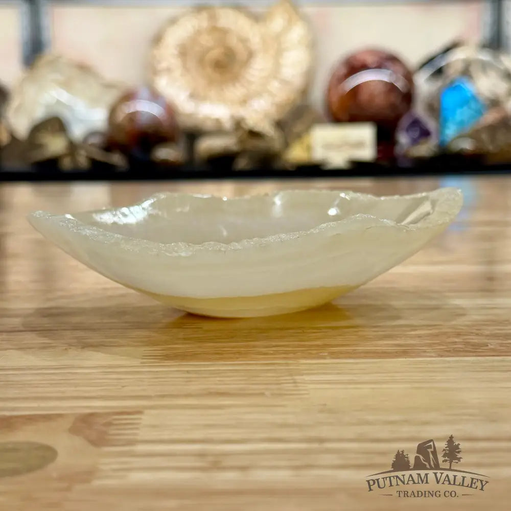 White Mexican Onyx Rustic Bowl 5.4’’ - Bowl