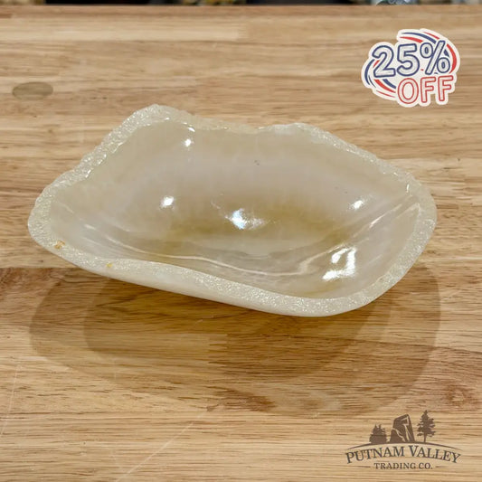 White Mexican Onyx Rustic Bowl 5.4’’ - Bowl
