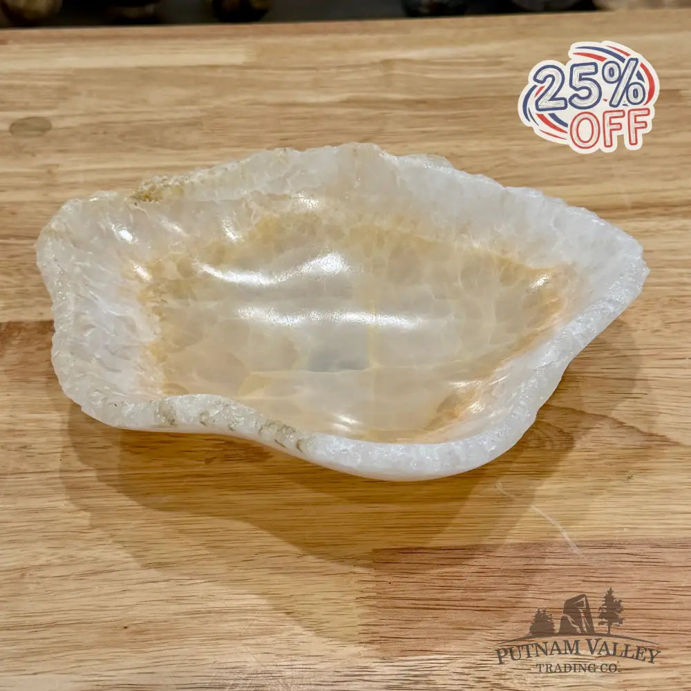 White Mexican Onyx Rustic Bowl 8.5’’ - Bowl