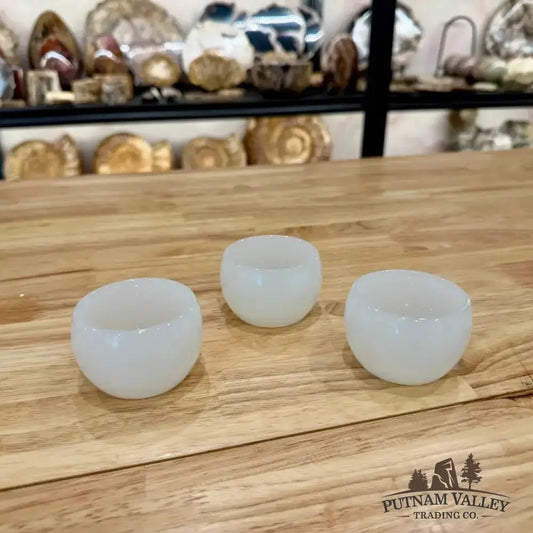 White Nephrite Jade Bowls - Putnam Valley Trading Co.