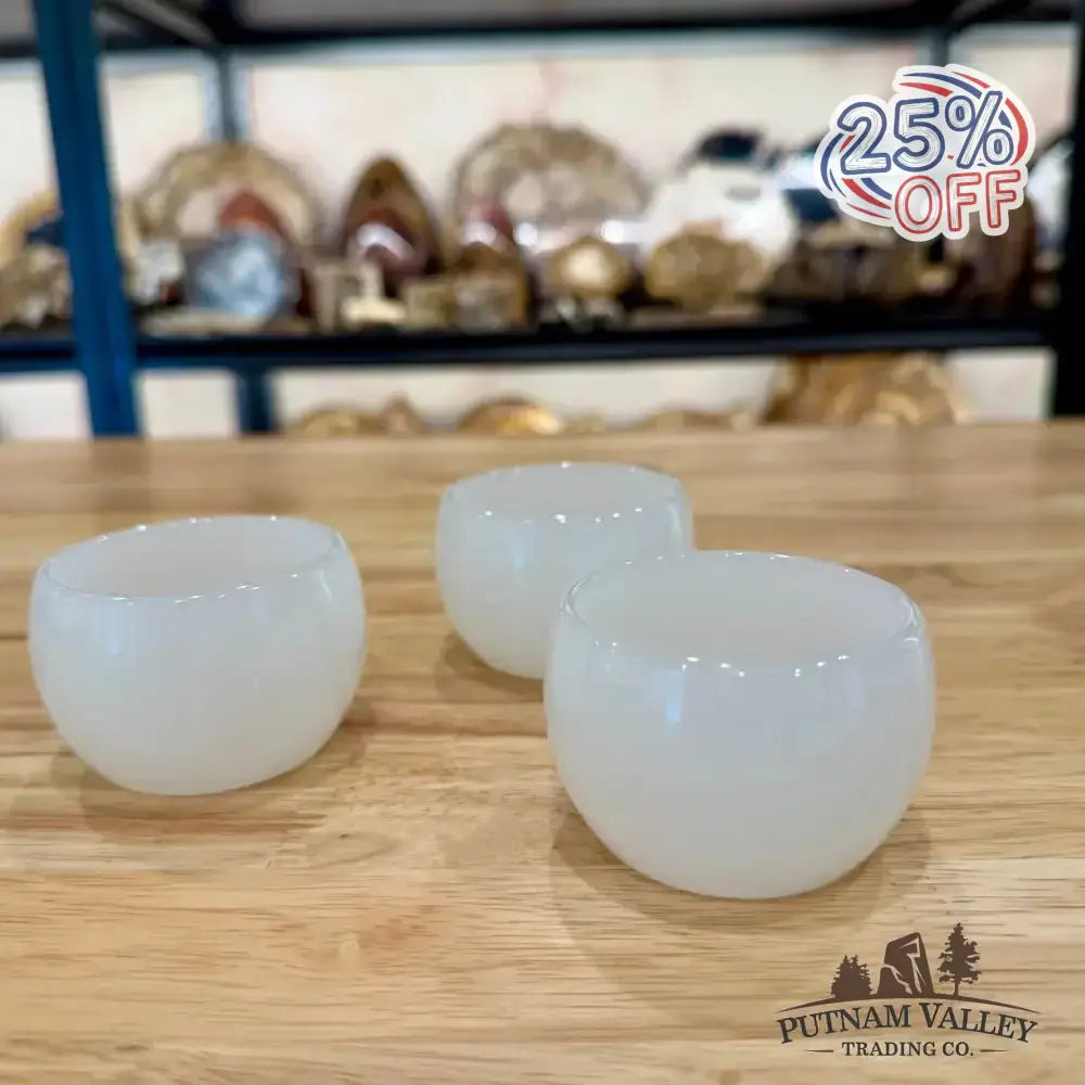 White Nephrite Jade Bowls - Putnam Valley Trading Co.