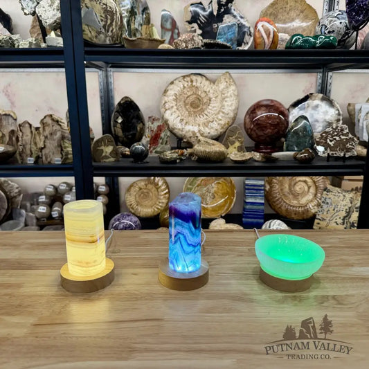 Wood Light Base | USB Powered | Multiple Sizes & Light Colors - Stands & Accessories