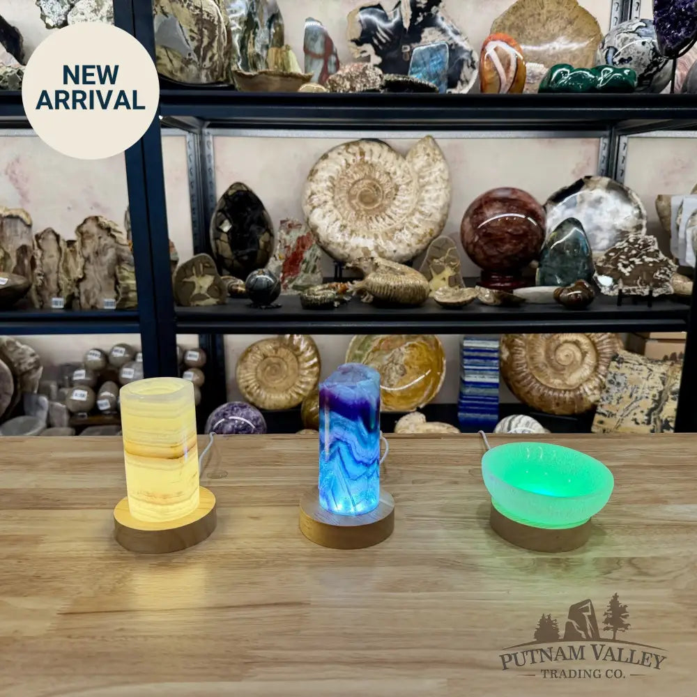Wood Light Base | USB Powered | Multiple Sizes & Light Colors - Stands & Accessories