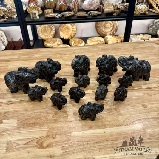 Yooperlite Elephants Sculpture