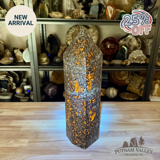 Yooperlite + Hematite Tower 16.75’’ | 21.74lb - Tower