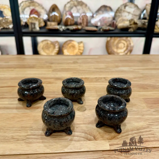 Yooperlite Mini Footed Pot Candle Holder Bowl