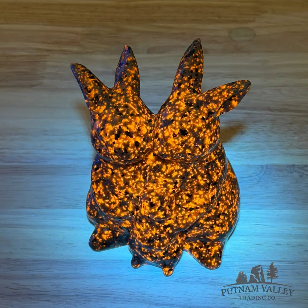 Yooperlite Rabbit Family, UV Reactive Glow - Sculpture