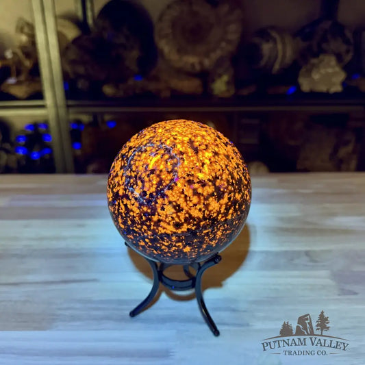 Yooperlite Sphere 4.66’’, UV Reactive Glow - Sphere