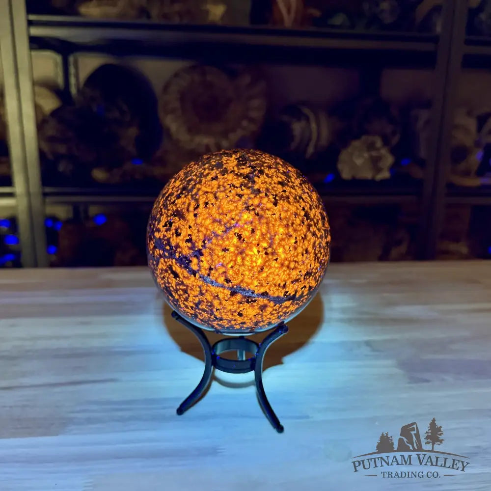 Yooperlite Sphere 5.17’’, UV Reactive Glow - Sphere