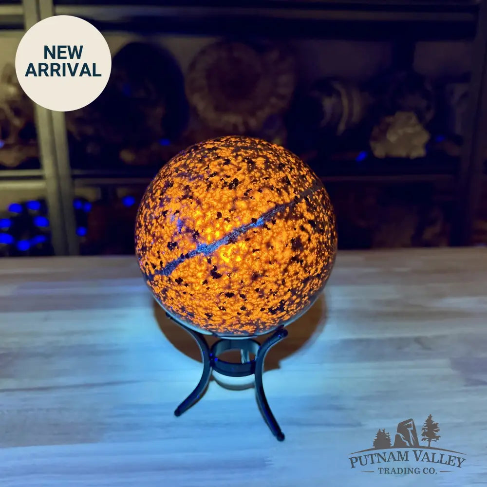 Yooperlite Sphere 5.17’’, UV Reactive Glow - Sphere