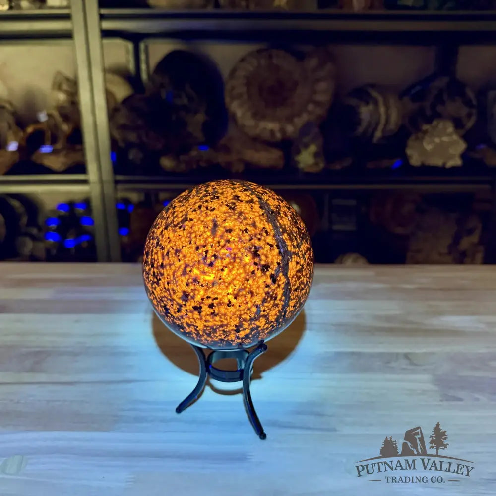 Yooperlite Sphere 5.17’’, UV Reactive Glow - Sphere