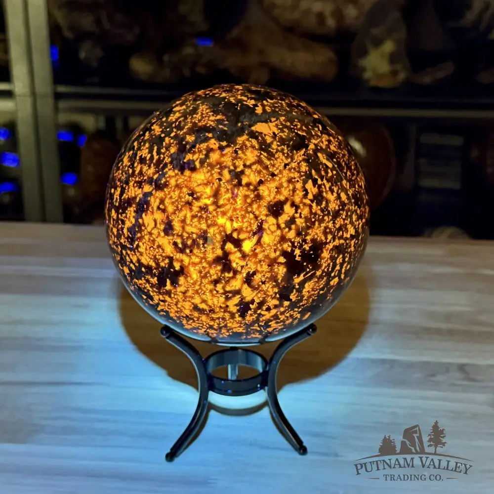 Yooperlite Sphere 5.61’’, UV Reactive Glow - Sphere