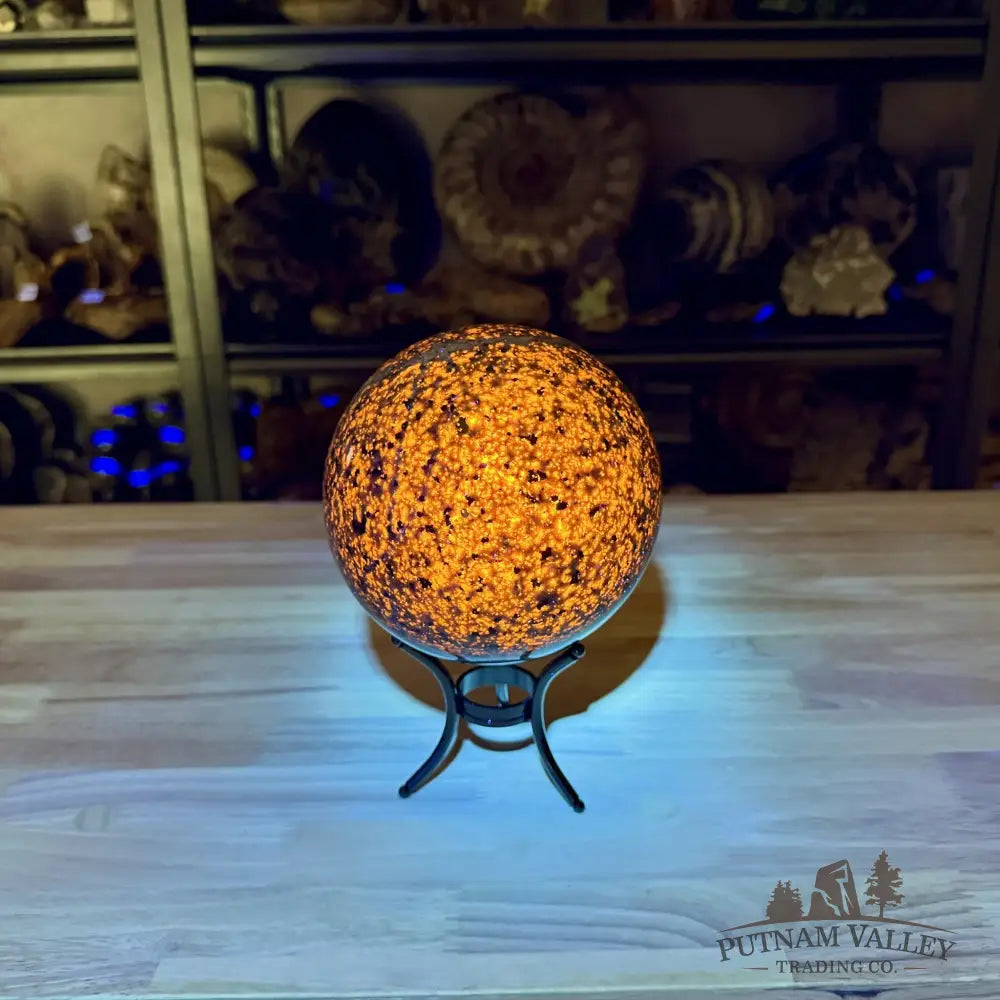 Yooperlite Sphere 5.65’’, UV Reactive Glow - Sphere