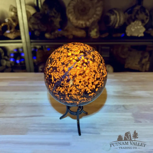 Yooperlite Sphere 5.7’’, UV Reactive Glow - Sphere